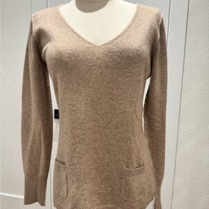 Cashmere by Carine Embellished Cashmere Open-Front Cardigan – Taupe